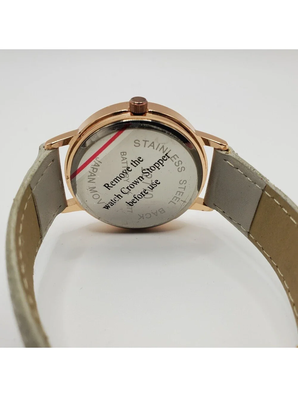 Quartz Watch 36mm Marble Dial Rose Gold Tone New Battery
